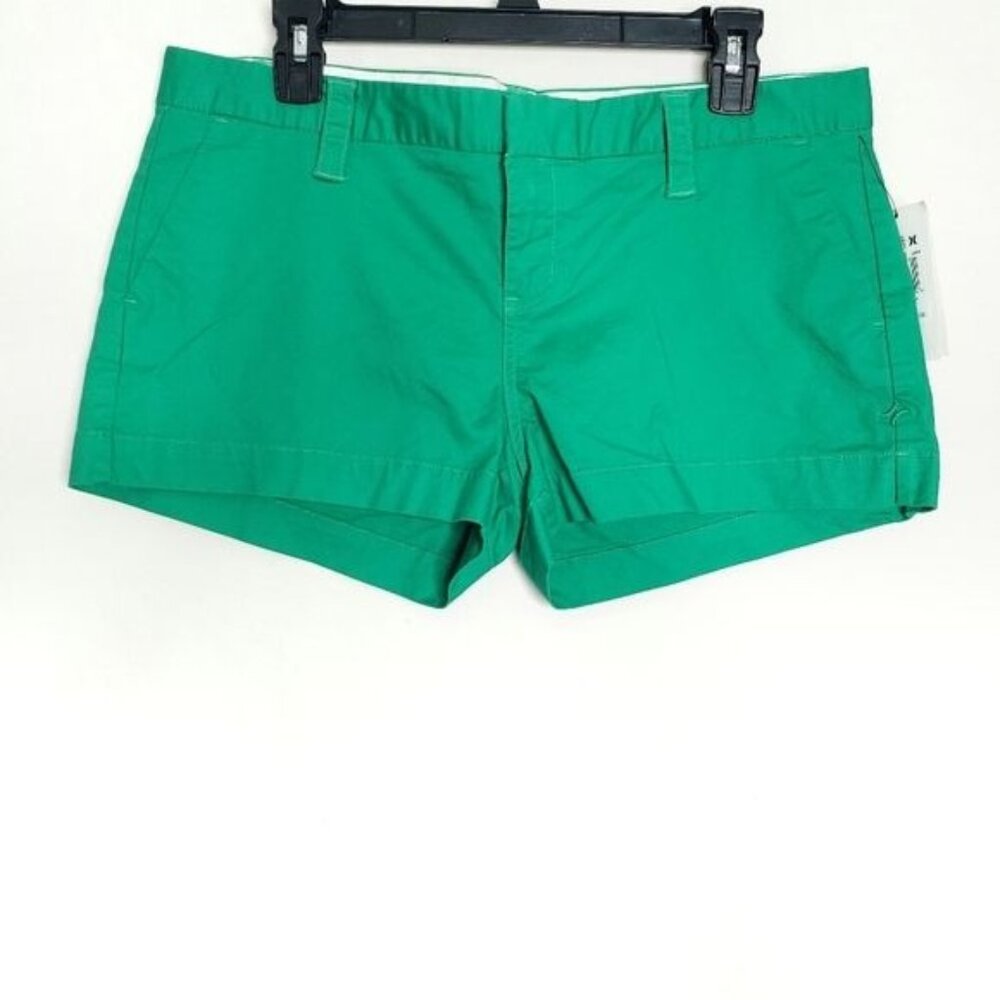 Hurley Green Chino Casual Shorts Women's Size 13 New NWT